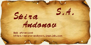 Spira Andonov vizit kartica